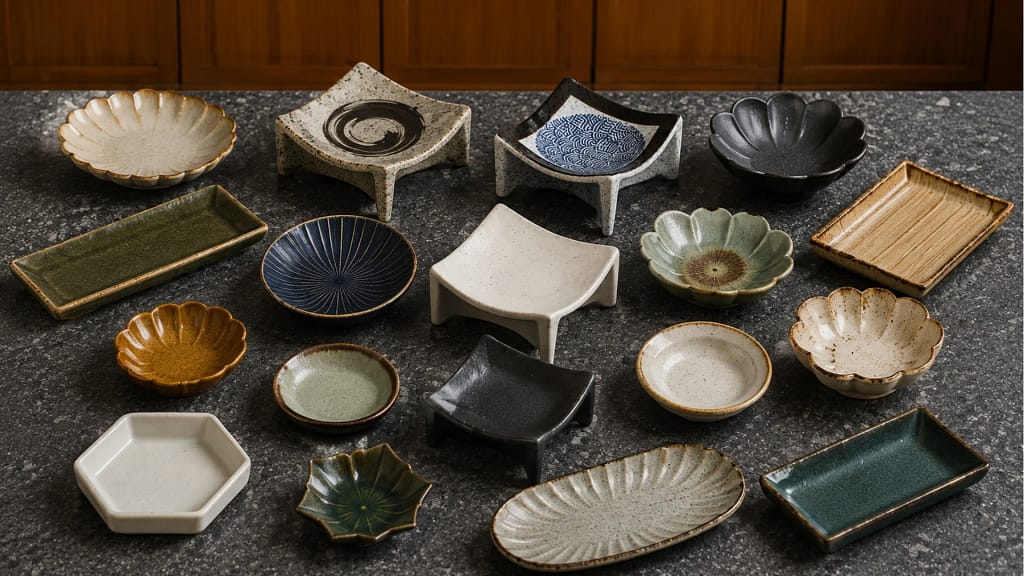 Authentic Japanese Ceramic Cups and Restaurant Tableware by Leletableware Malaysia Authentic Japanese ceramic cups and tableware collection displayed on wooden serving tray — imported Japanese diningware and restaurant tableware supplied by Leletableware, Malaysia wholesale Japanese ceramic supplier, branding project by Serah Siew