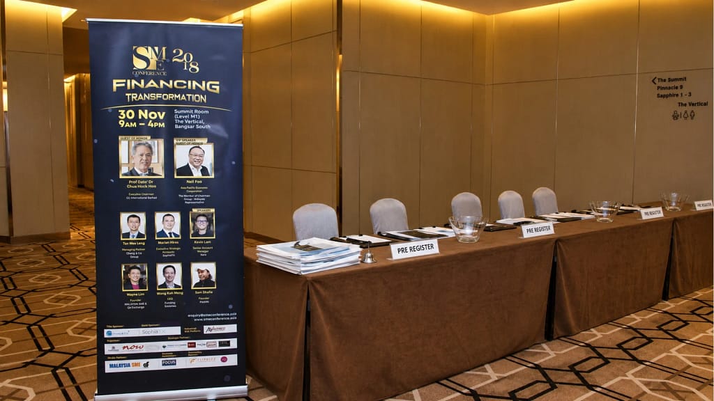 Cheng & Co SME Conference branding identity and event visual design featuring corporate conference logo application