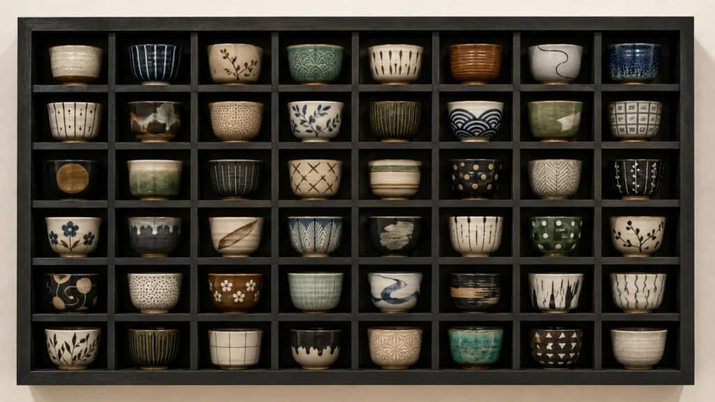 Authentic Japanese Ceramic Cups and Restaurant Tableware by Leletableware Malaysia Authentic Japanese ceramic cups and tableware collection displayed on wooden serving tray — imported Japanese diningware and restaurant tableware supplied by Leletableware, Malaysia wholesale Japanese ceramic supplier, branding project by Serah Siew