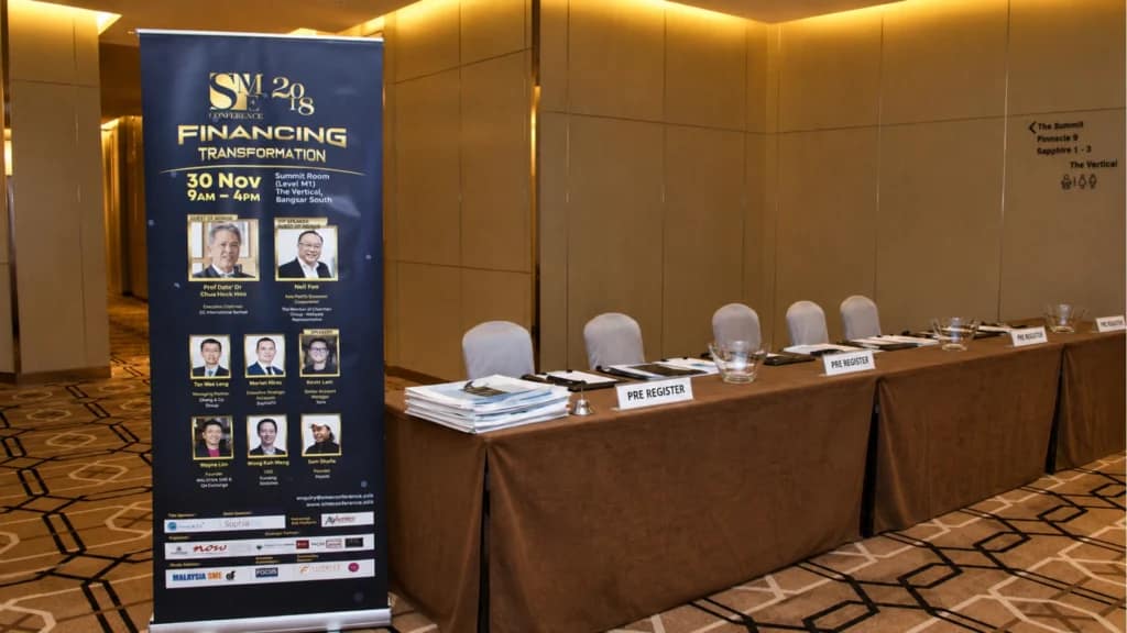 Cheng & Co SME Conference branding identity and event visual design featuring corporate conference logo application