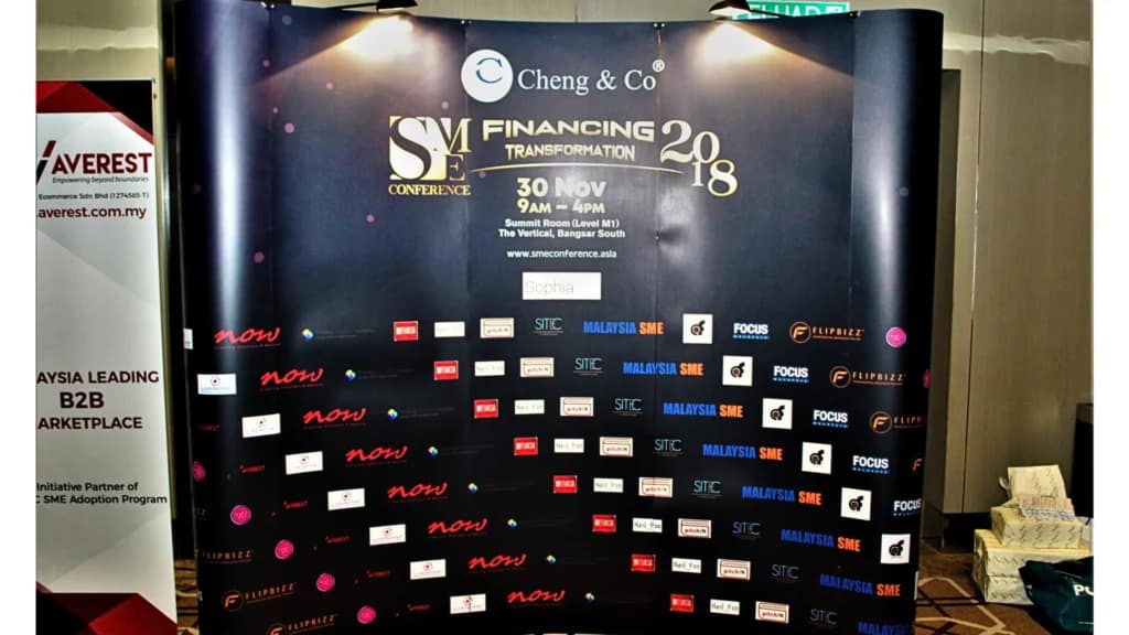 Cheng & Co SME Conference branding identity and event visual design featuring corporate conference logo application